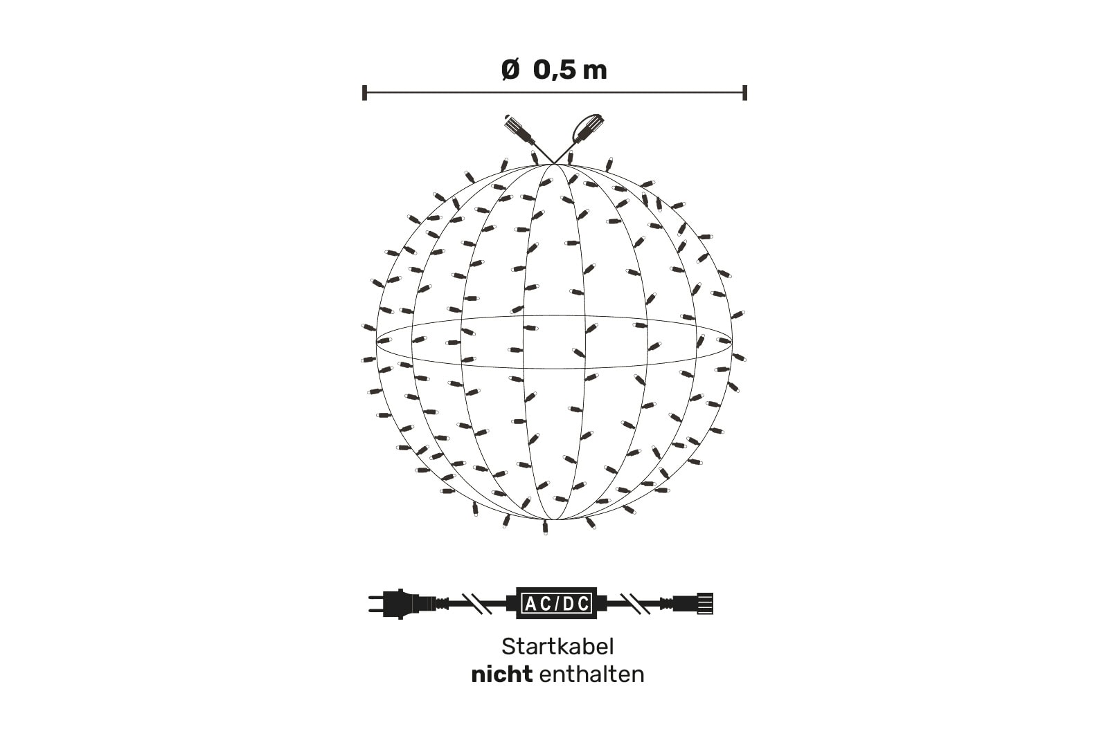 Weihnachtsbeleuchtung Kugel