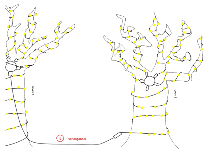 Weihnachtsbeleuchtung Baum anbringen