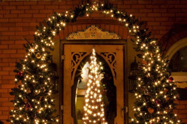 LED-Weihnachtsbeleuchtung Haustür