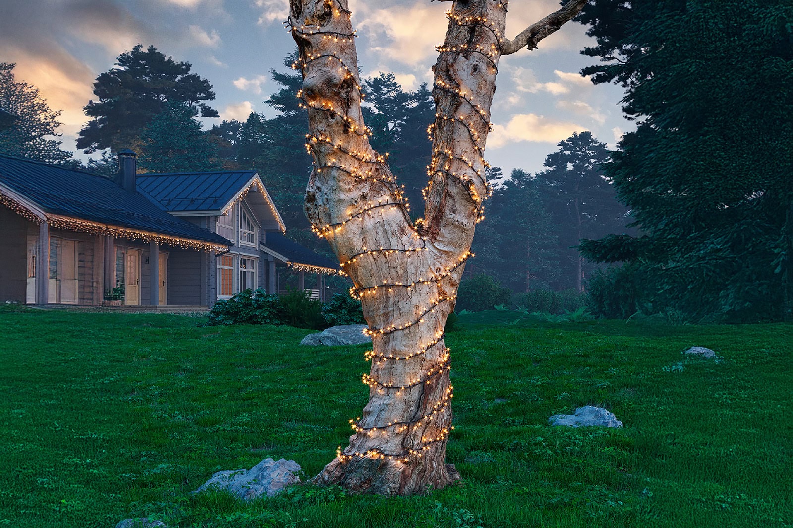 verbindbare Weihnachtsbeleuchtung kompakt Baumbeleuchtung