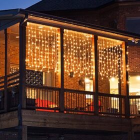 Lichtervorhang für außen