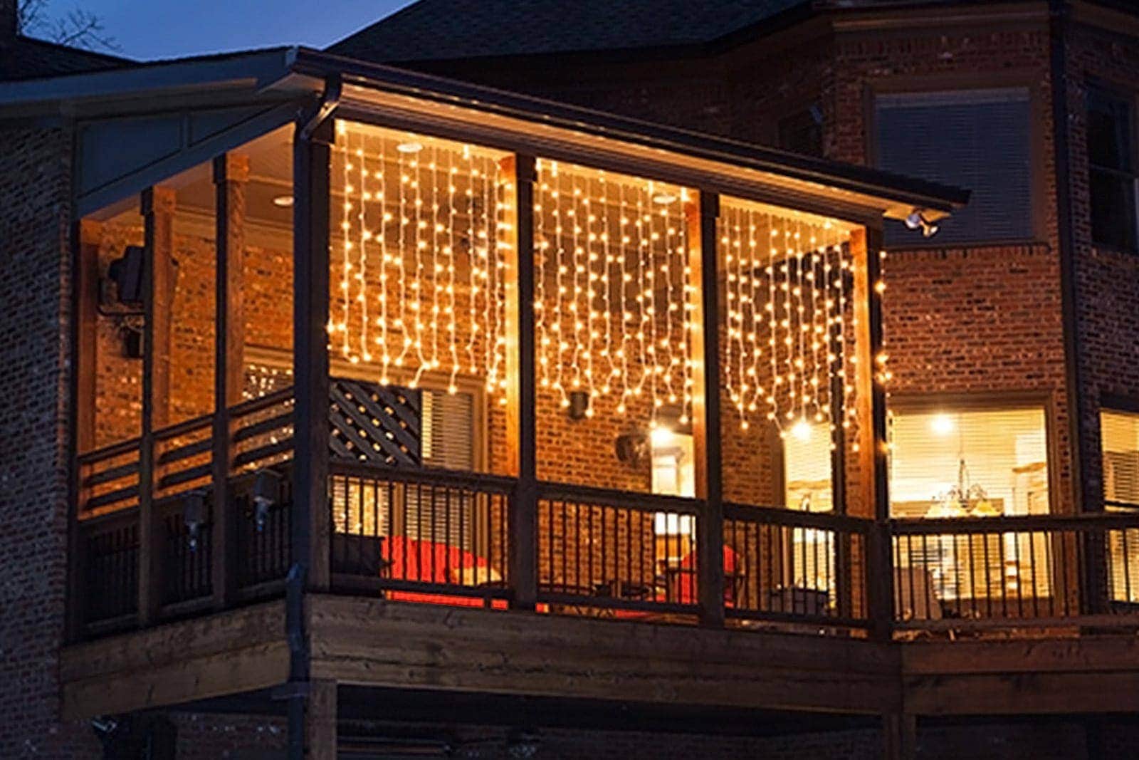 Lichtervorhang für außen