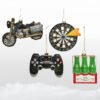 mancave weihnachtsanhänger weihnachts ornamente darts bier game motorrad