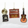 Musik Weihnachtsornamente Vintage Gitarre Klavier Grammophon