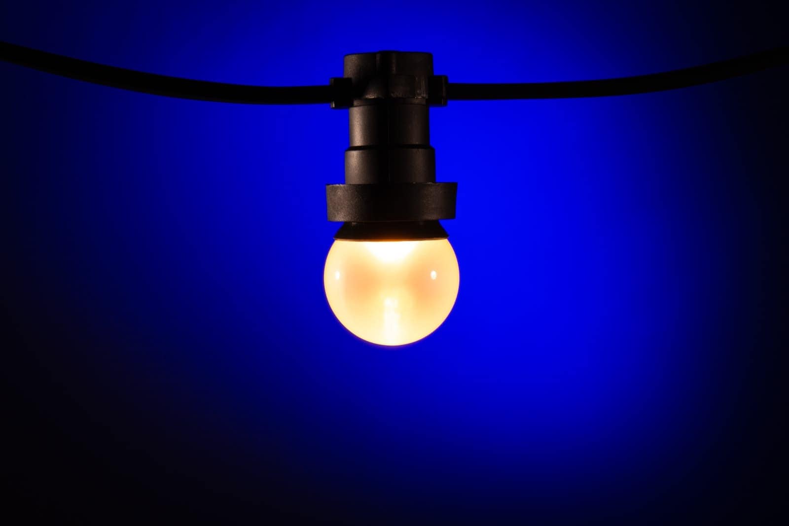 Lichterkette LED-Lampen matt gefrostet Warmweiß