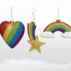 regenboog rainbow unicorn sprookjes kerstornamenten hangers kerstboomversiering