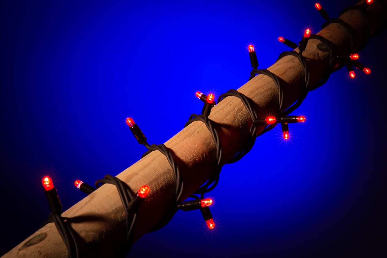 rote Weihnachtsbeleuchtung