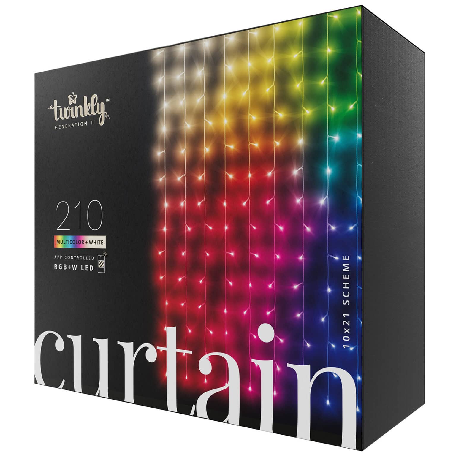 twinkly curtain 400 led rgbw TWW400SPP-TEU 8056326677565