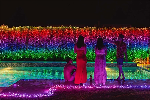 Glitzernde Weihnachtsbeleuchtung