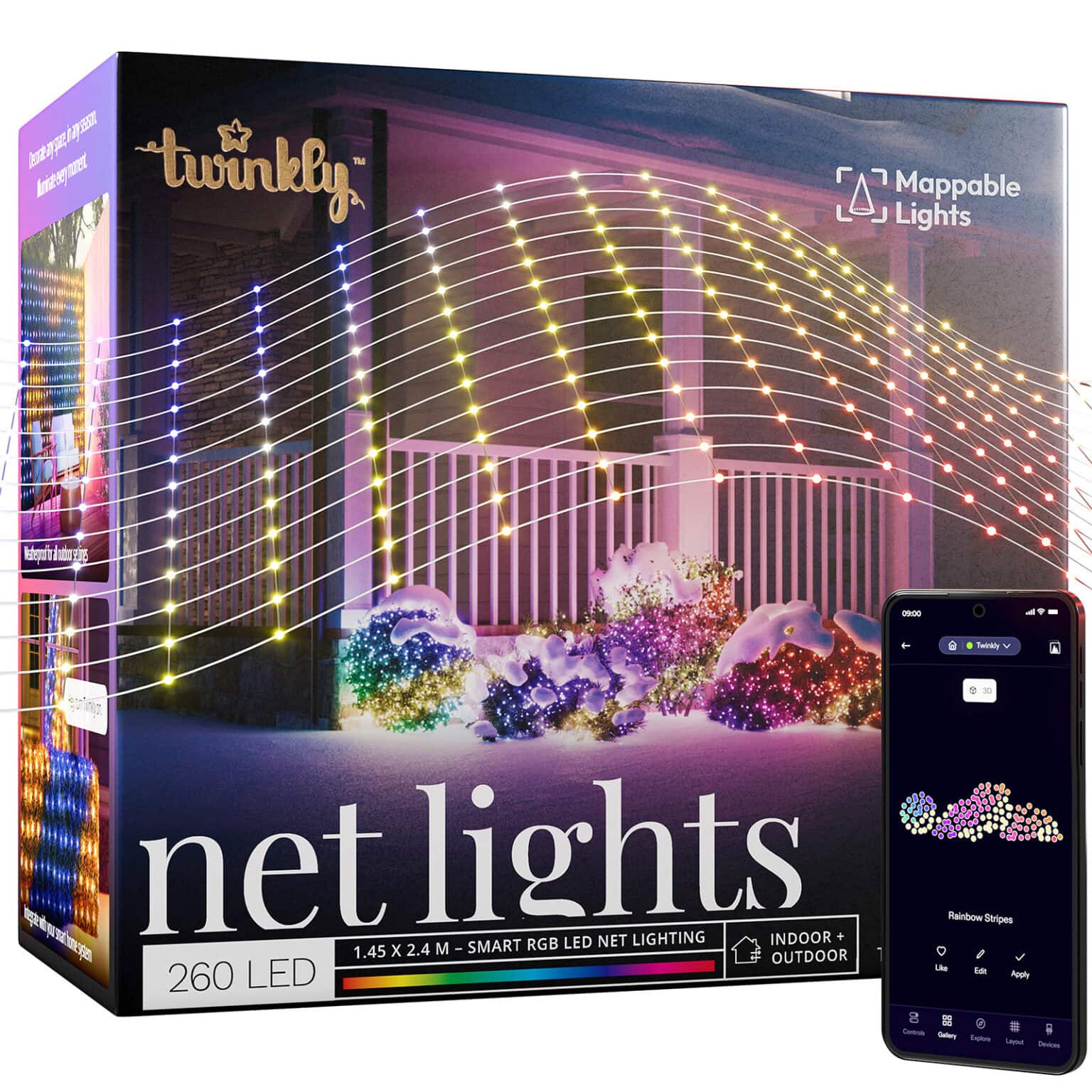 twinkly net lights 260 led rgb twn240rgb-teu 8053614843213