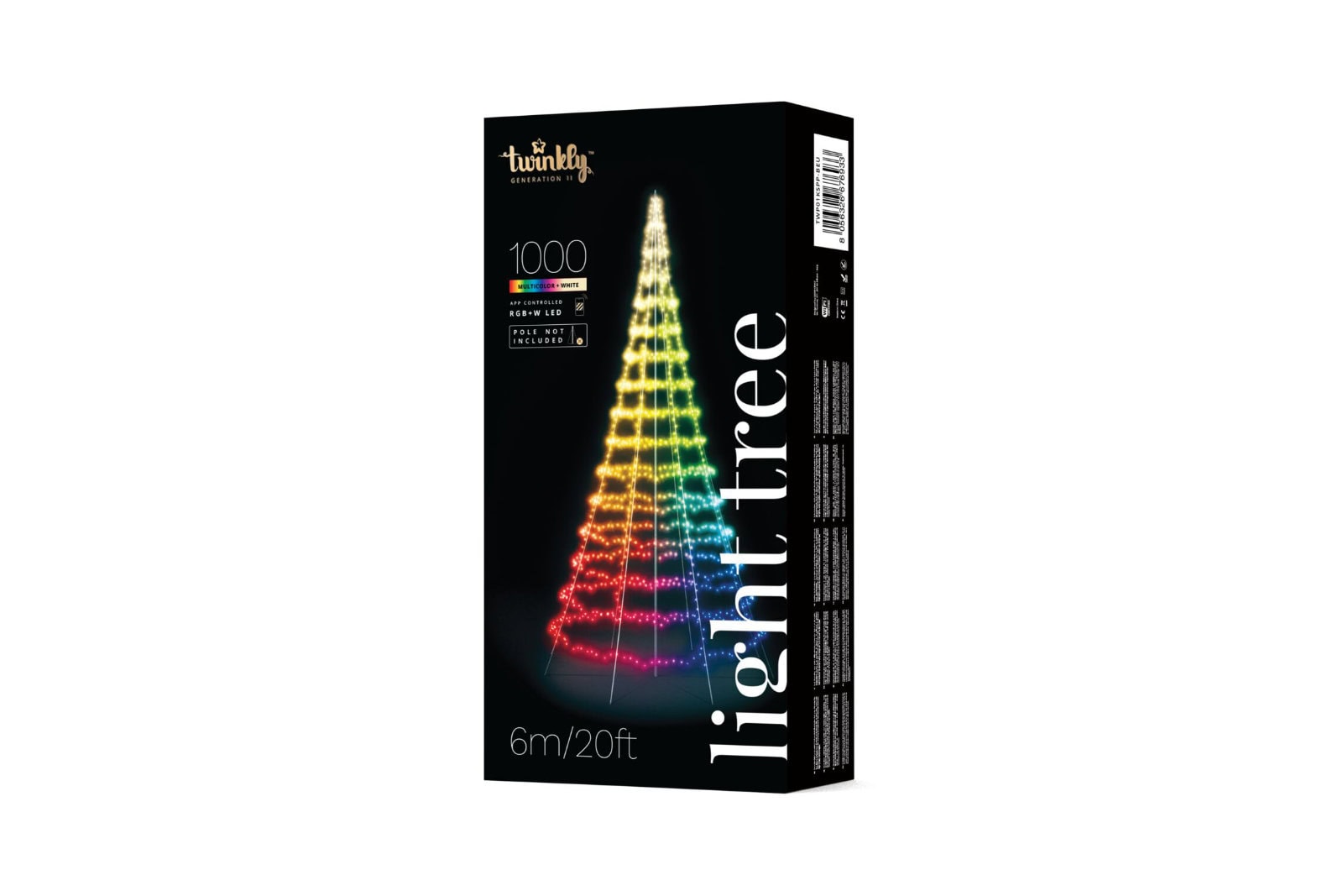 twinkly tree 6 meter 1000 led rgbw twp01kspp-beu 8056326676933