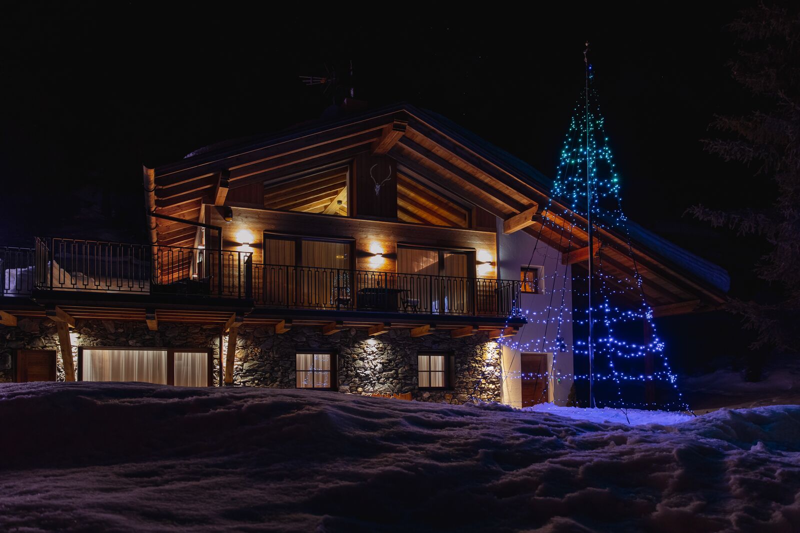Fahnenmast Weihnachtsbäume