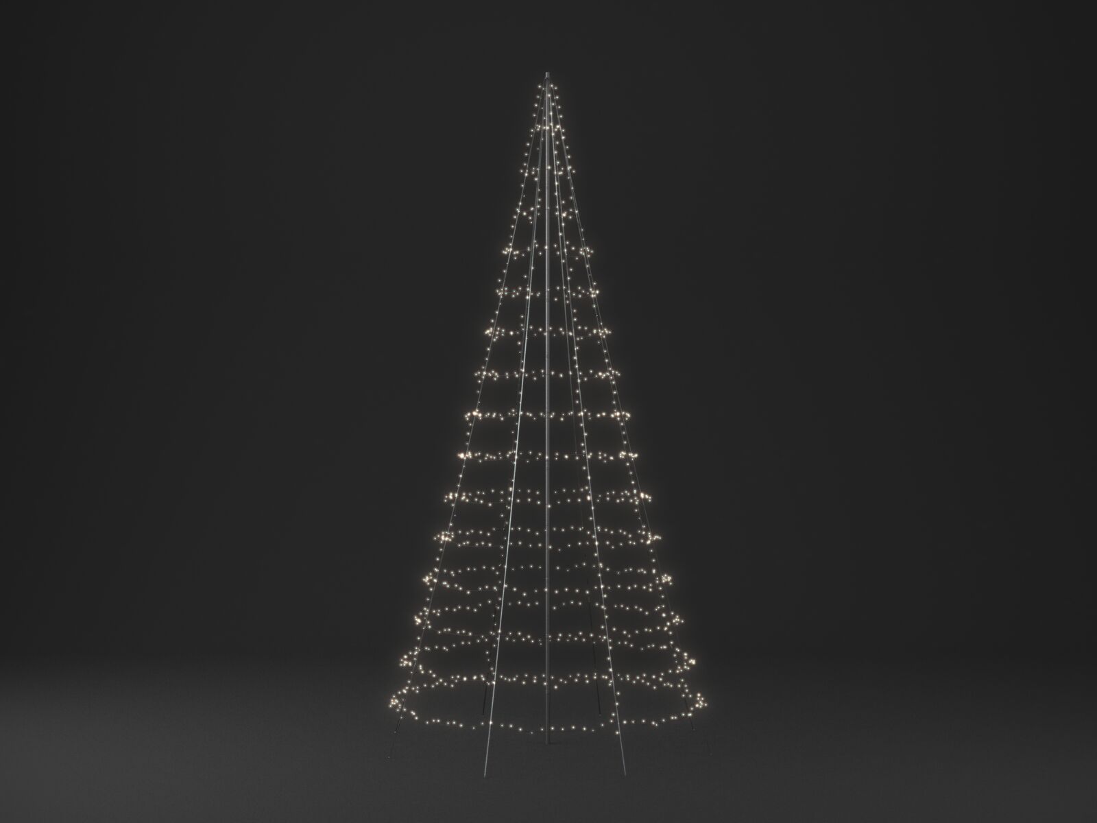 Fahnenmast Weihnachtsbeleuchtung 6 Meter twinkly