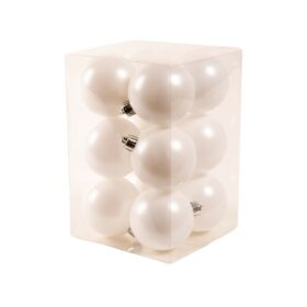 weiße Weihnachtsbaumkugeln