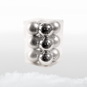 silberne Weihnachtskugeln
